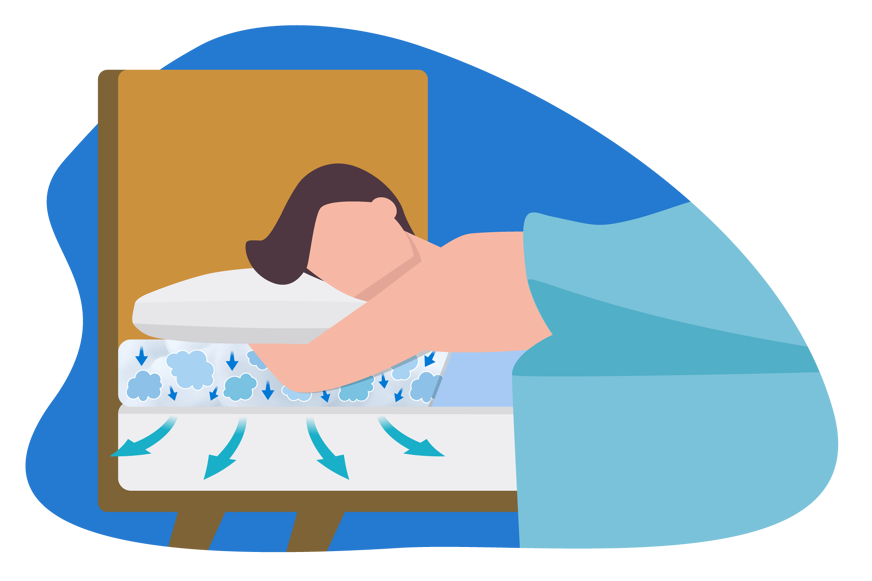 aeration matelas dormir sur le ventre